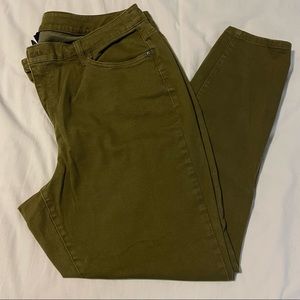 Lane Bryant Olive green jeggings